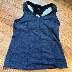 Athleta gray equator strappy back tank top size large